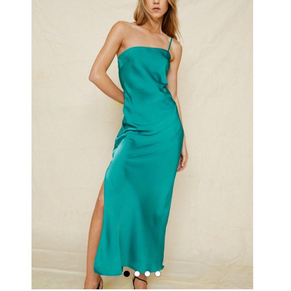 Nasty Gal One Shoulder Maxi Slip Dress